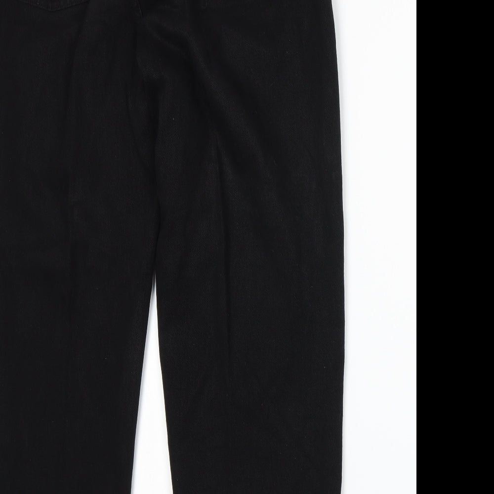 BHS Womens Black  Denim Straight Jeans Size 12 L26 in