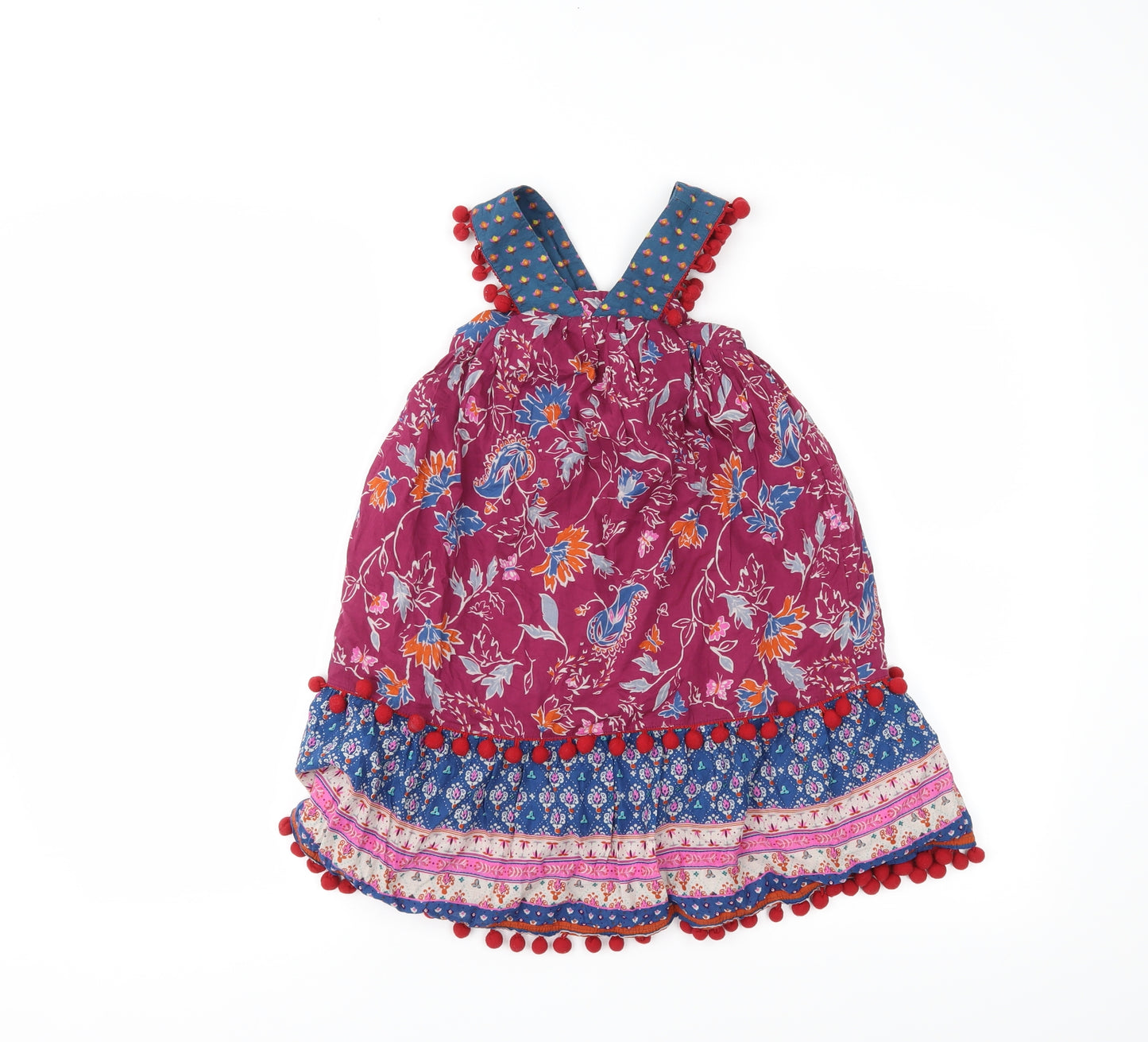 NEXT Girls Purple Floral  A-Line  Size 4 Years