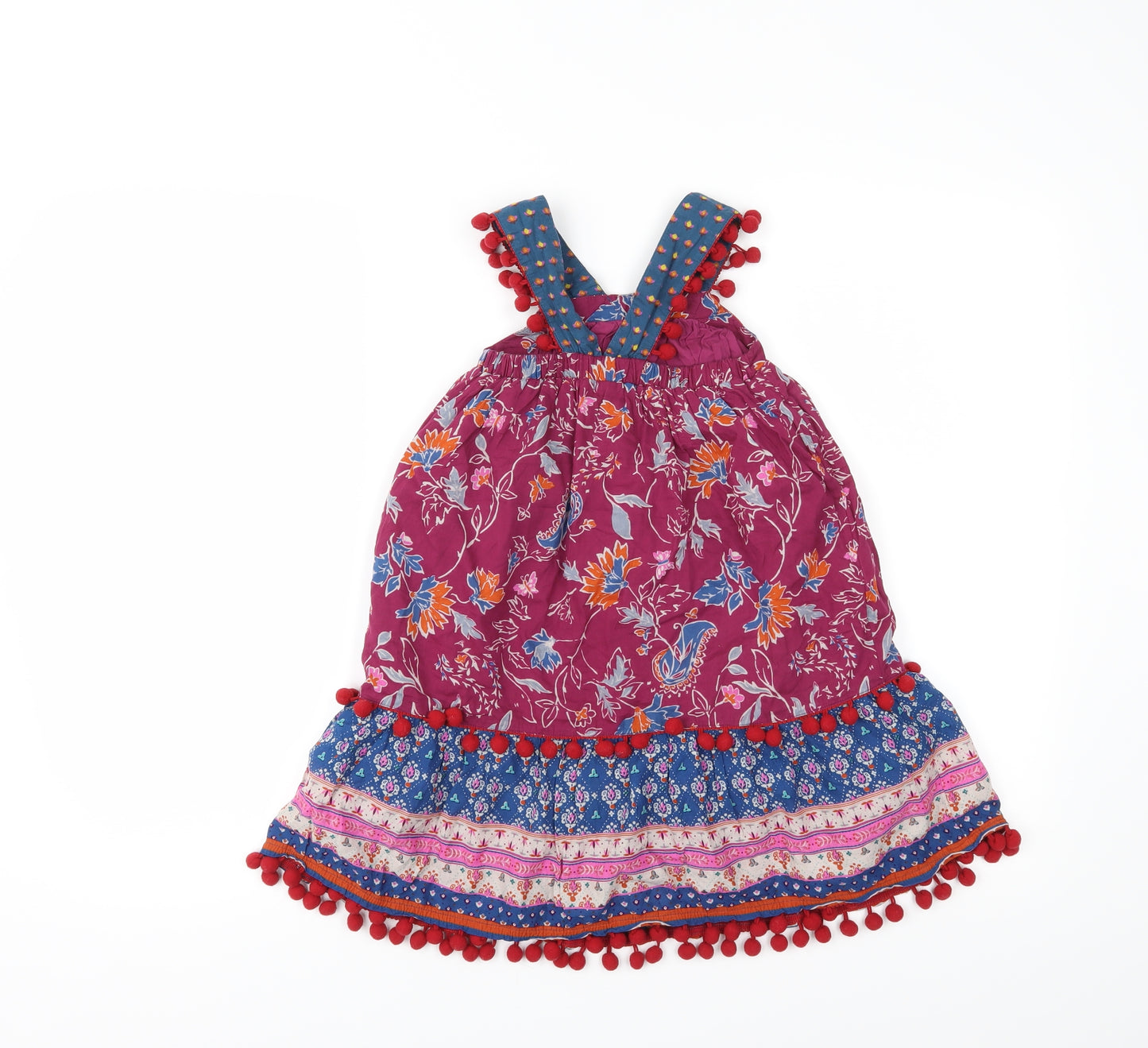 NEXT Girls Purple Floral  A-Line  Size 4 Years