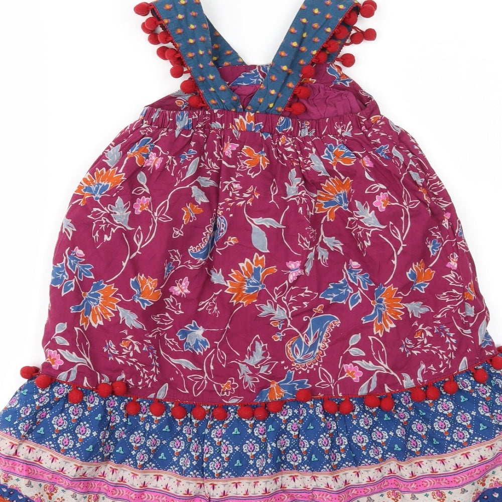 NEXT Girls Purple Floral  A-Line  Size 4 Years