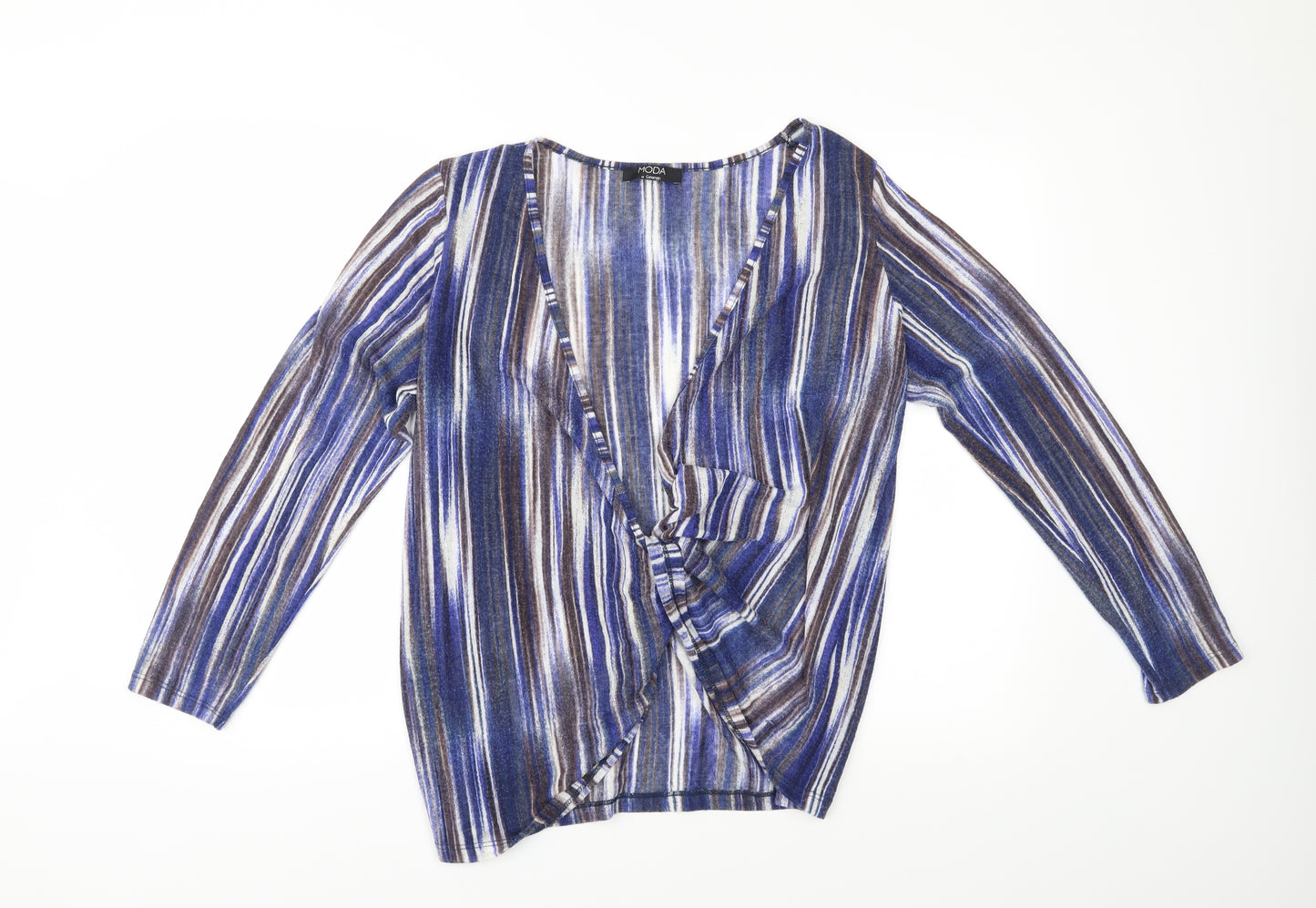 Moda Womens Blue   Basic Blouse Size 18