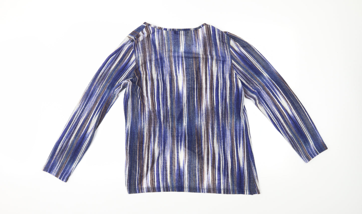 Moda Womens Blue   Basic Blouse Size 18