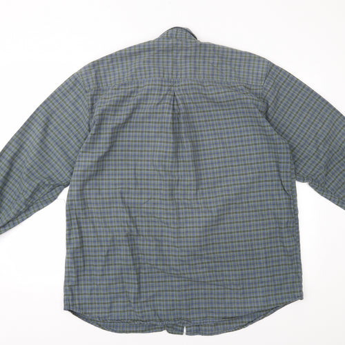 North Field Mens Green Check   Button-Up Size XL