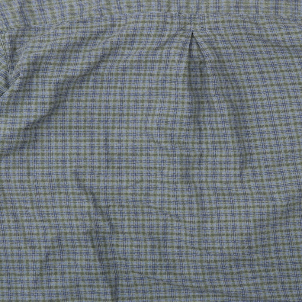 North Field Mens Green Check   Button-Up Size XL