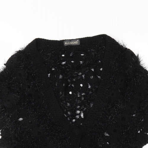Allseens Womens Black   Cardigan Jumper Size S