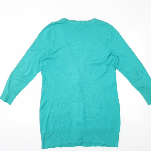 M&S Womens Green   Cardigan Jumper Size 16
