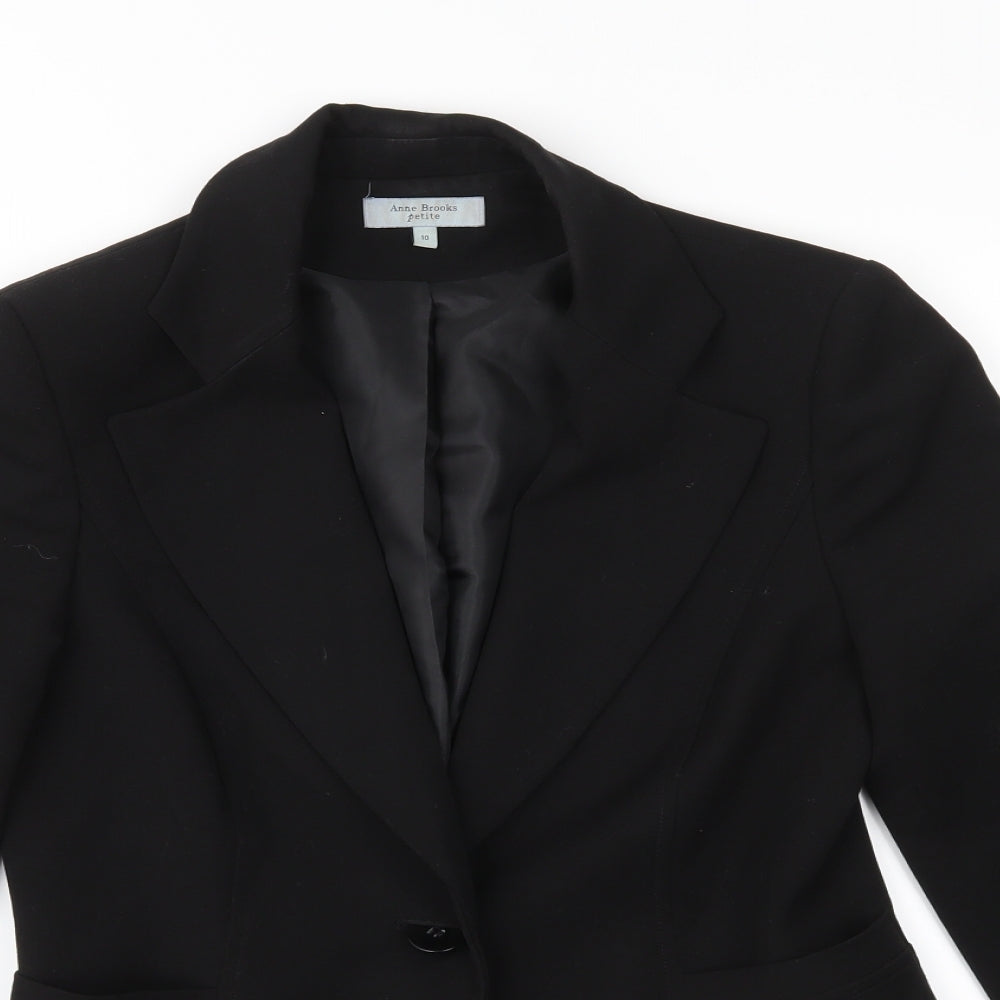 Anne Brooks Womens Black   Jacket Blazer Size 10