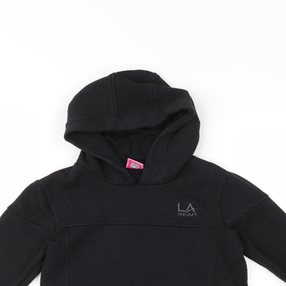 LA Gear Girls Black   Pullover Hoodie Size 7-8 Years