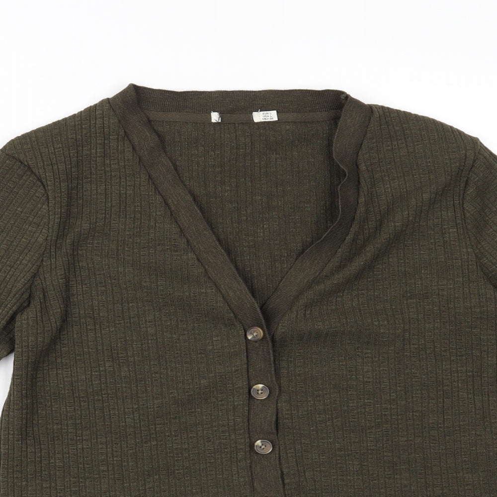 Preworn Womens Green   Cardigan Jumper Size L