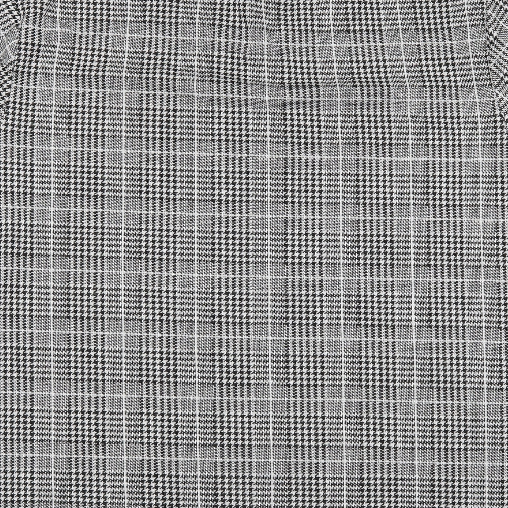 Boohoo Man Mens Black Houndstooth   T-Shirt Size 4XL