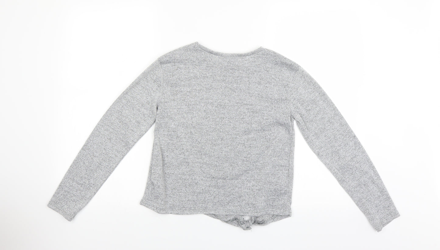 Matalan Girls Grey   Pullover Jumper Size 11 Years