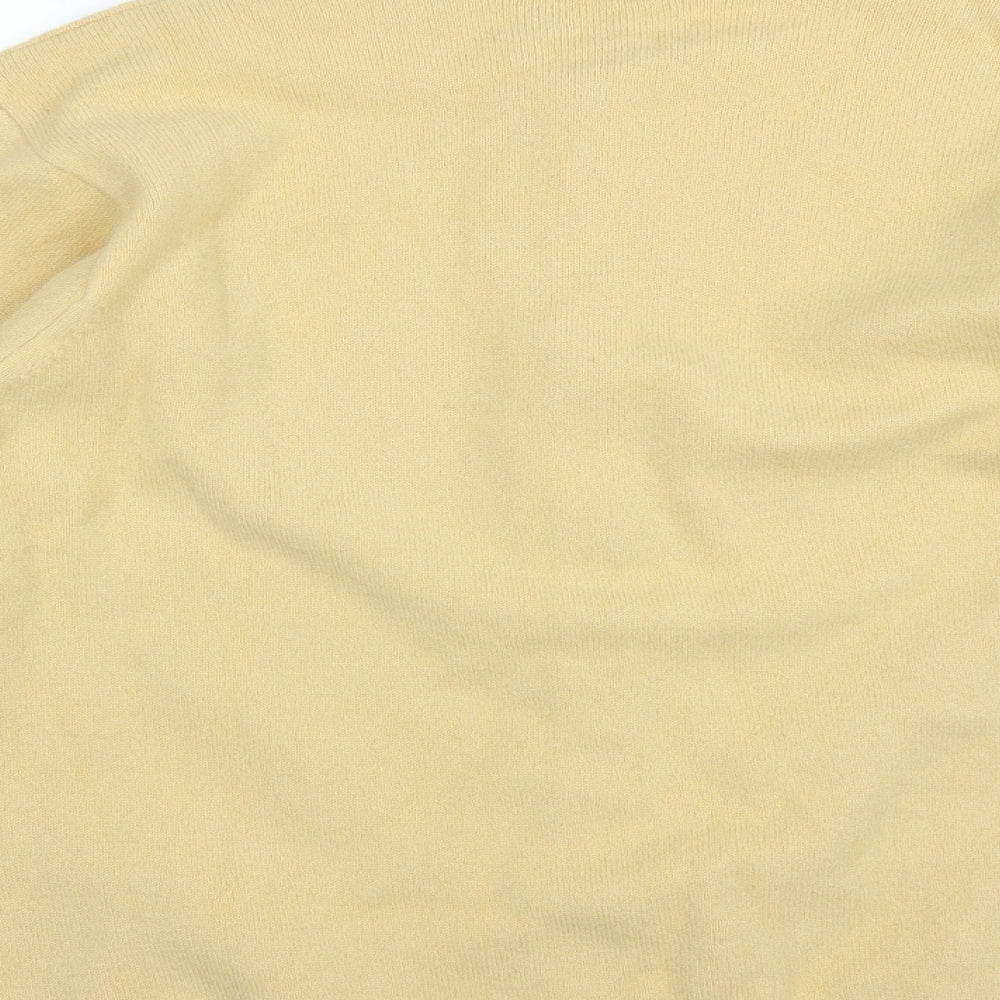 Marks and Spencer Womens Yellow   Cardigan Jumper Size 14