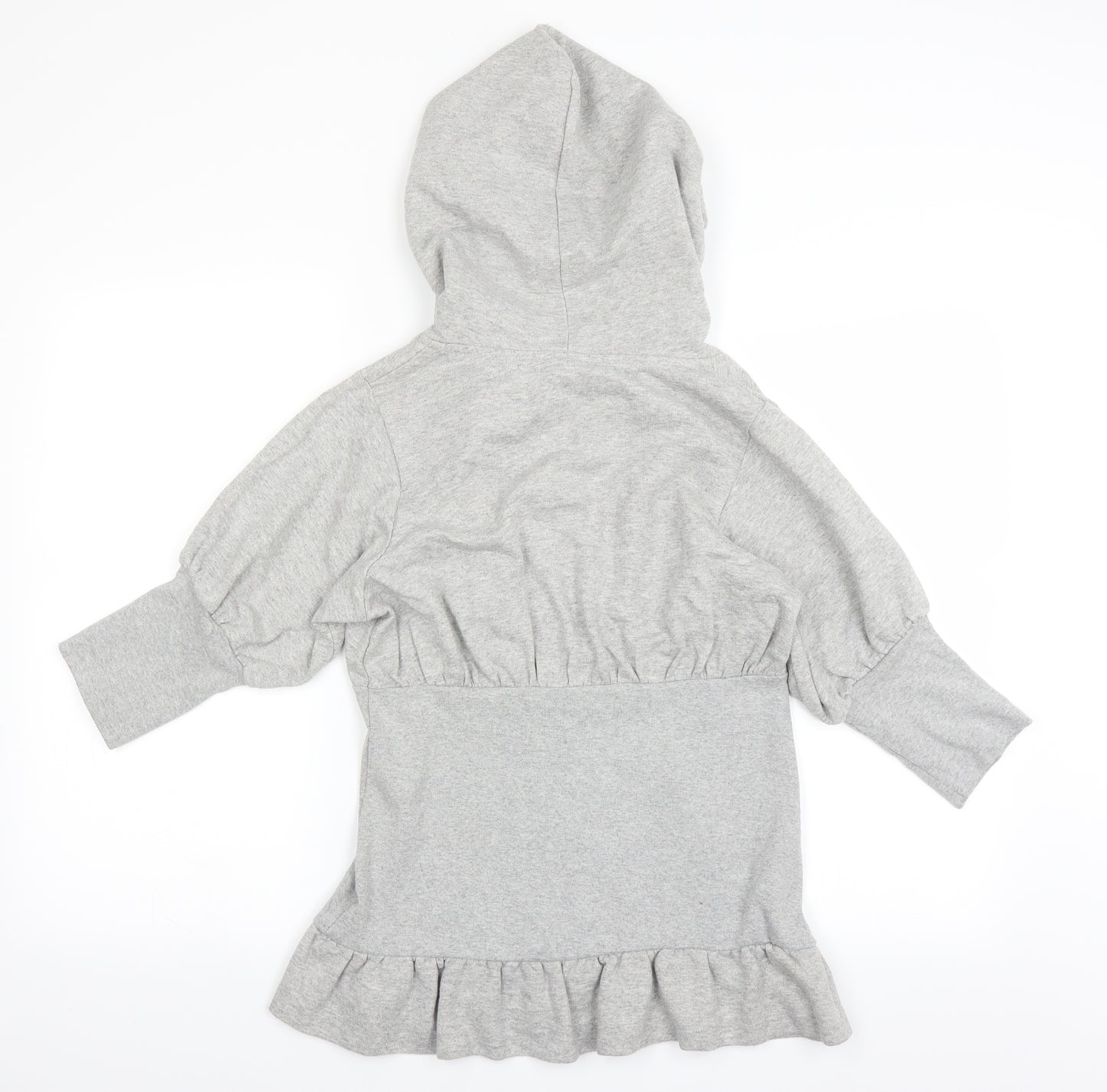 Topshop Womens Grey   Full Zip Hoodie Size 12