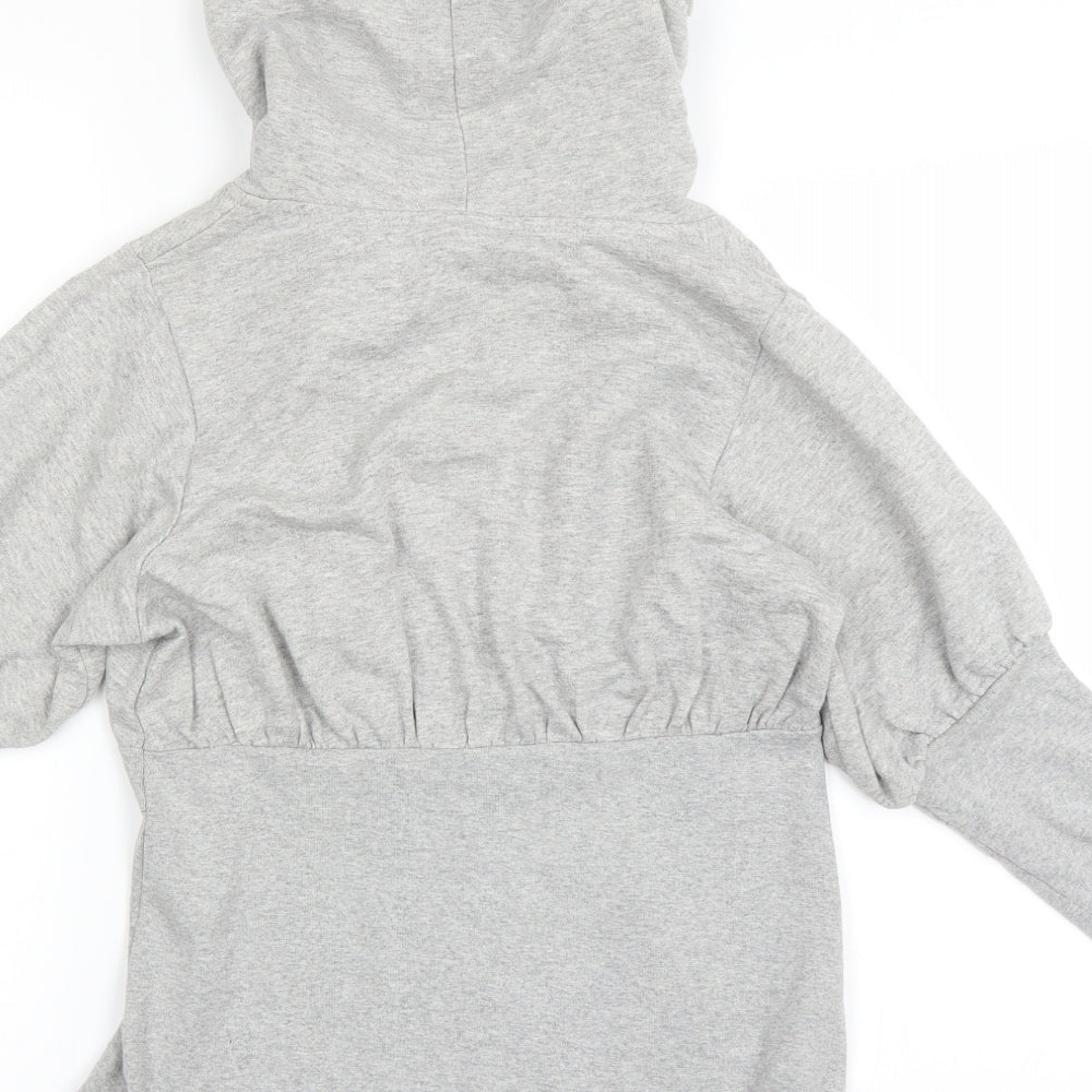 Topshop Womens Grey   Full Zip Hoodie Size 12