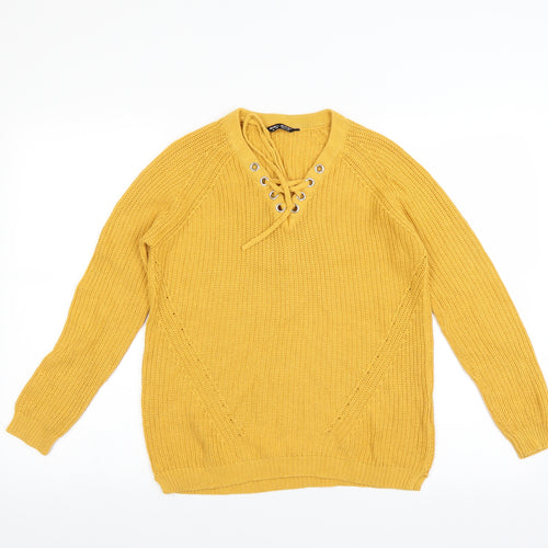 Select Womens Yellow   Pullover Jumper Size 10