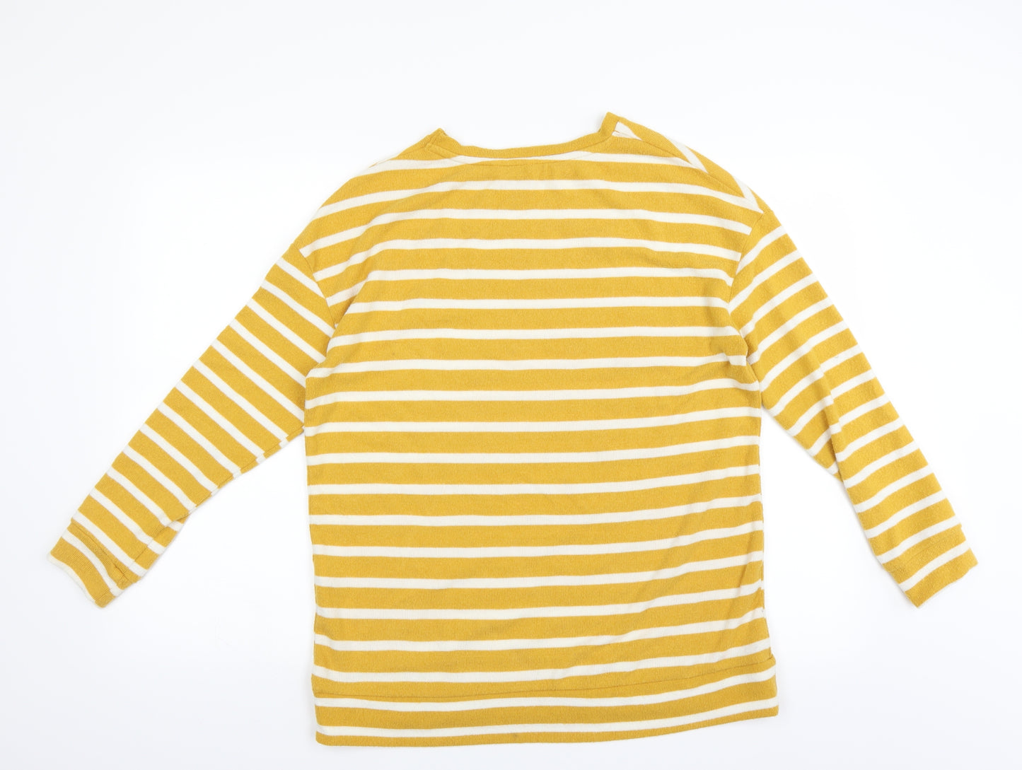 George Womens Yellow Striped  Pullover Jumper Size S  - beeautiful