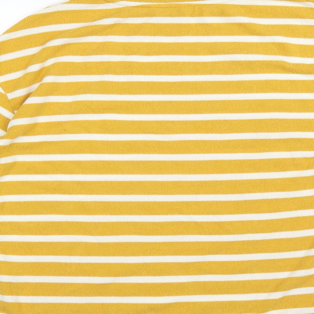 George Womens Yellow Striped  Pullover Jumper Size S  - beeautiful