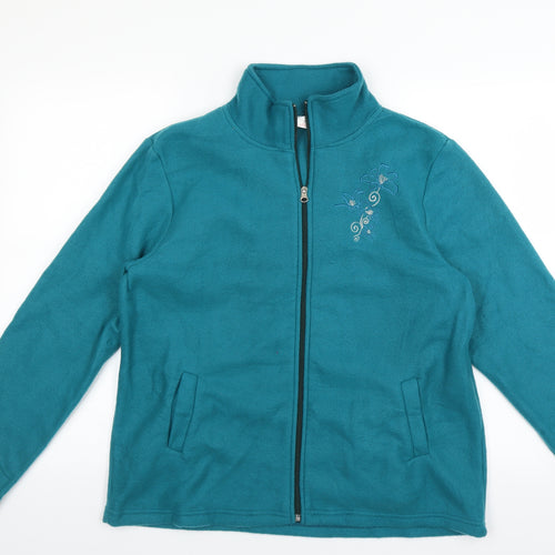 Anne De Lancay Womens Green   Full Zip Jumper Size M
