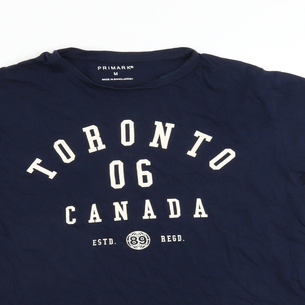 Primark Mens Blue    T-Shirt Size M  - Toronto 06 Canada