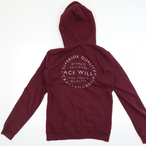 Jack Wills Mens Purple   Full Zip Hoodie Size XS