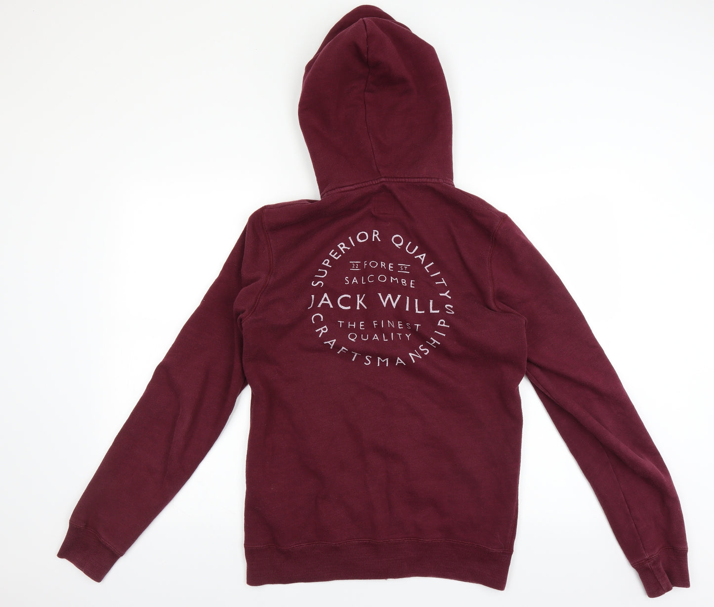 Jack Wills Mens Purple   Full Zip Hoodie Size XS