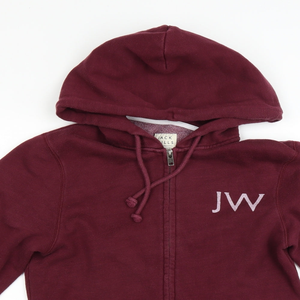 Jack Wills Mens Purple   Full Zip Hoodie Size XS