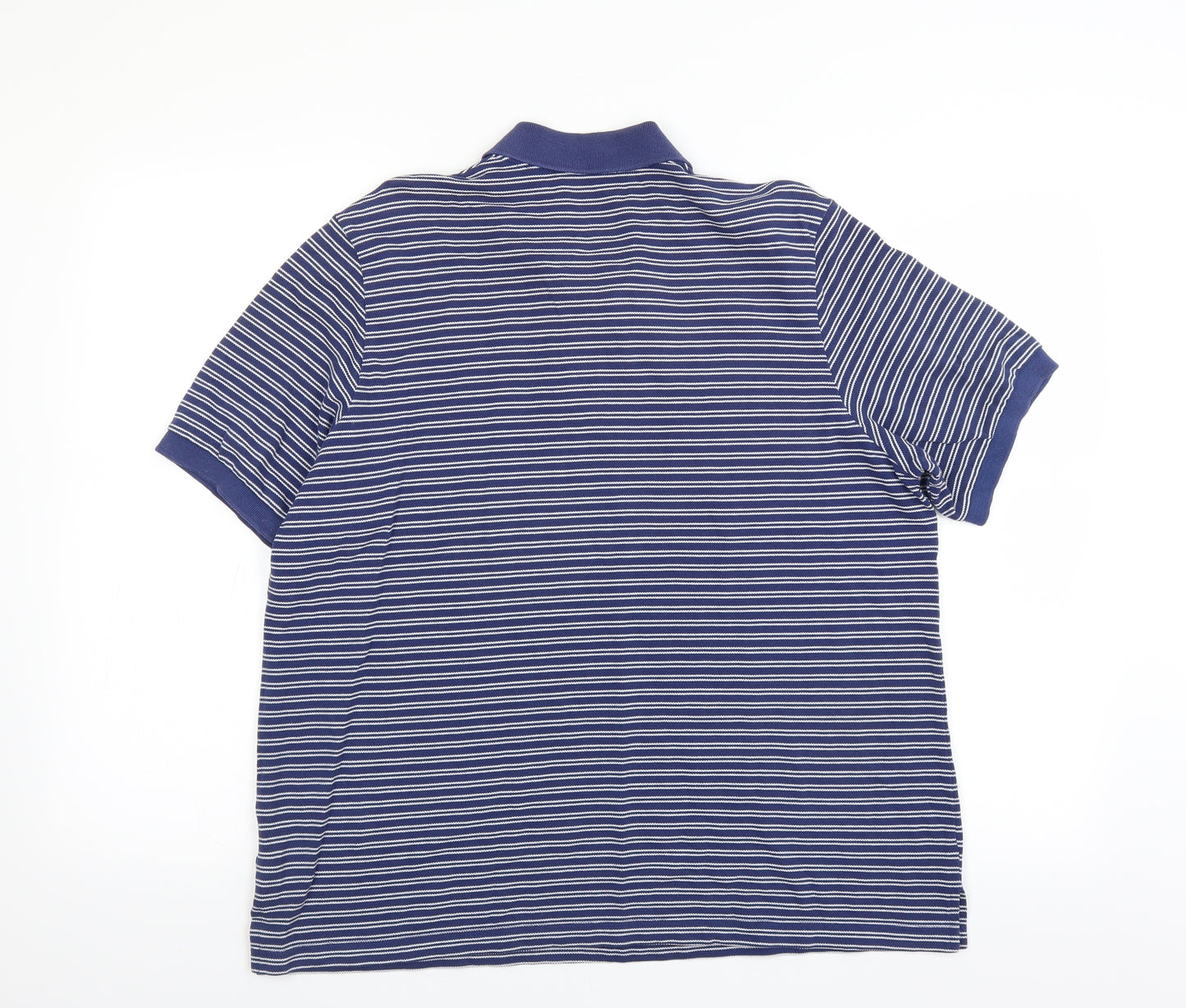 Marks and Spencer Mens Blue Striped   Polo Size 18