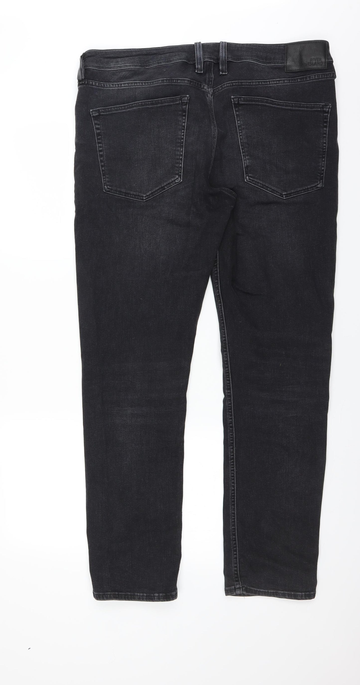 River Island Mens Black   Straight Jeans Size 36 L31 in