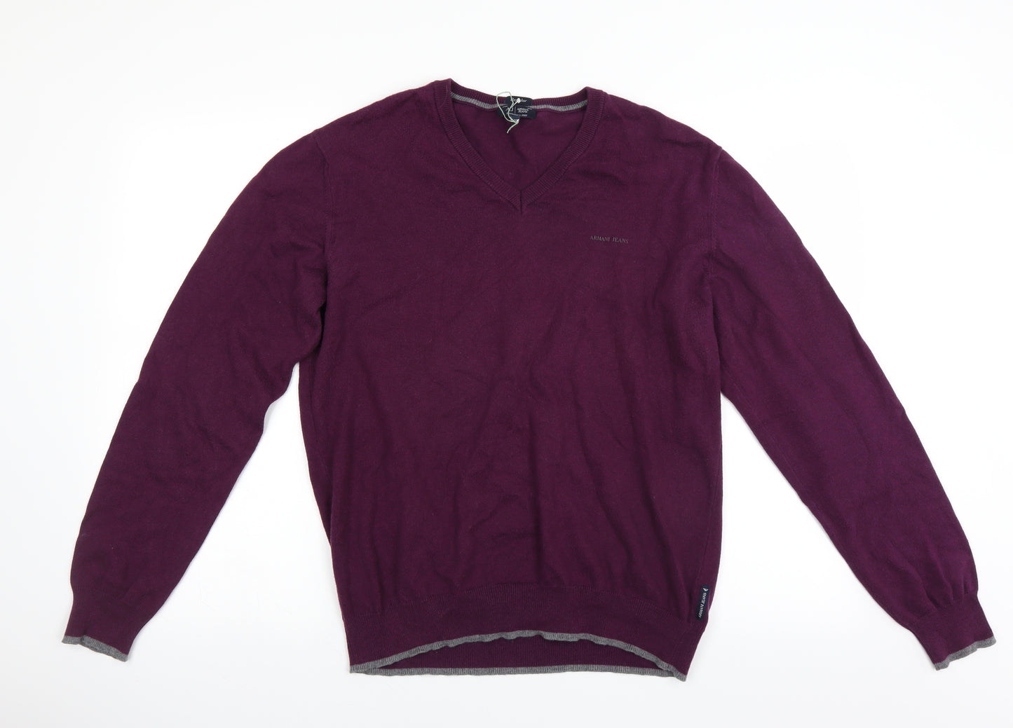 Armani Jeans Mens Purple   Pullover Jumper Size M