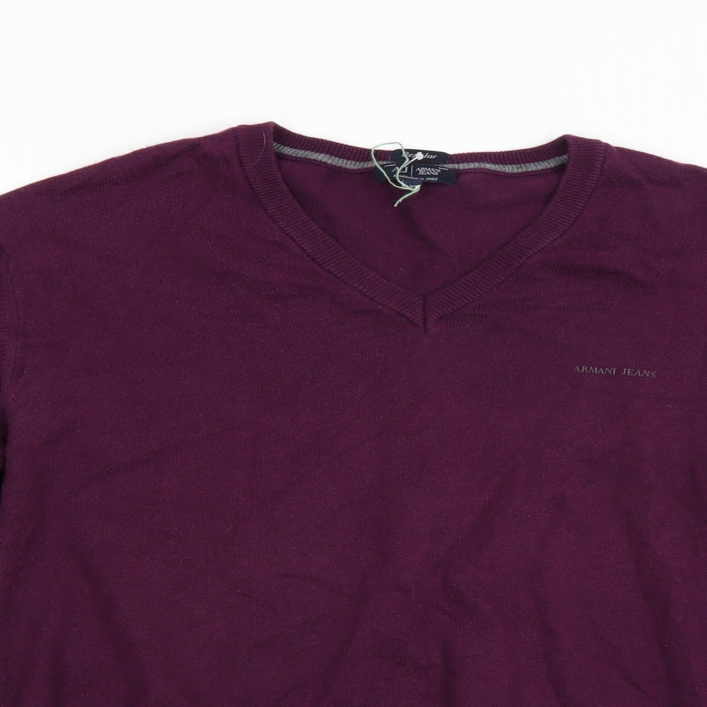 Armani Jeans Mens Purple   Pullover Jumper Size M