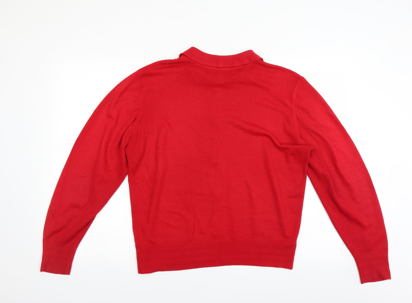 Marks and Spencer Womens Red   Cardigan Jumper Size 16