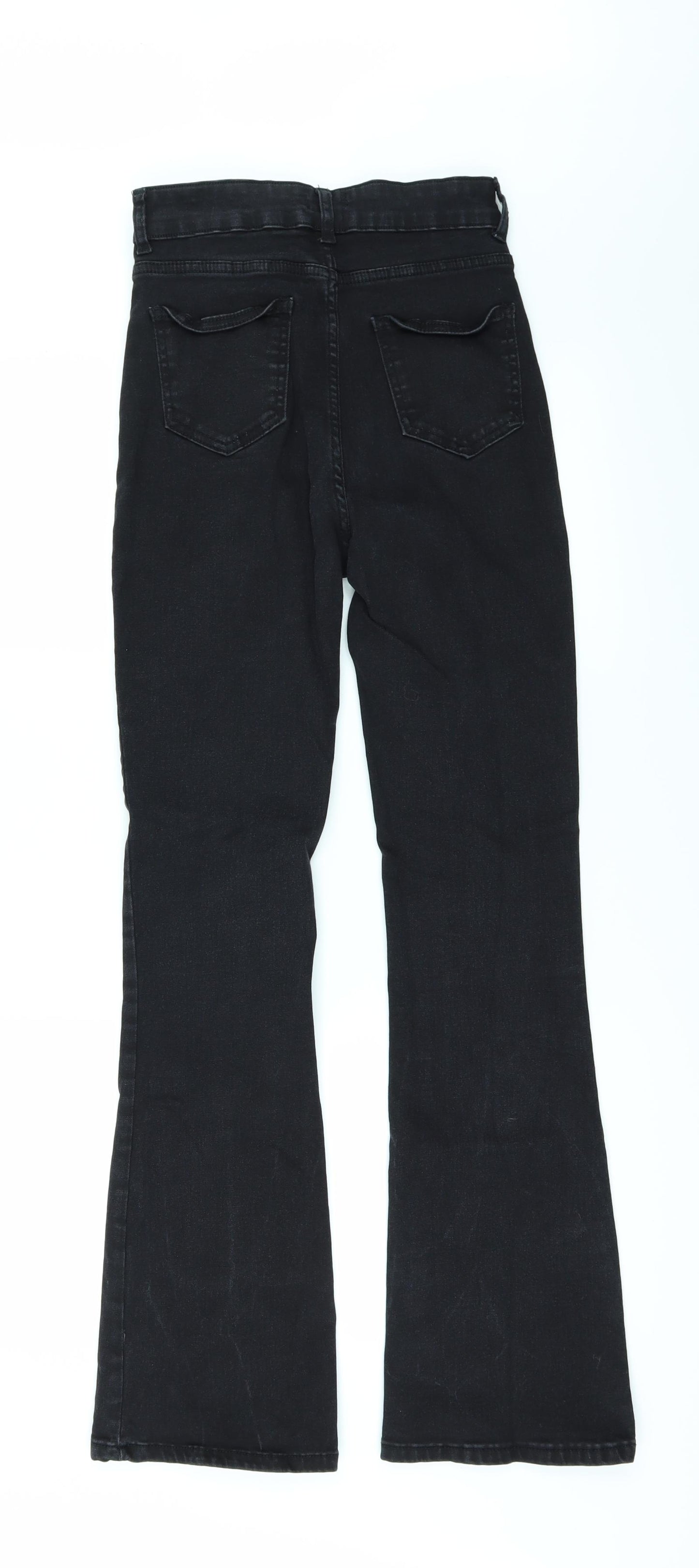 I SAW IT FIRST Womens Black  Denim Flared Jeans Size 8 L30 in