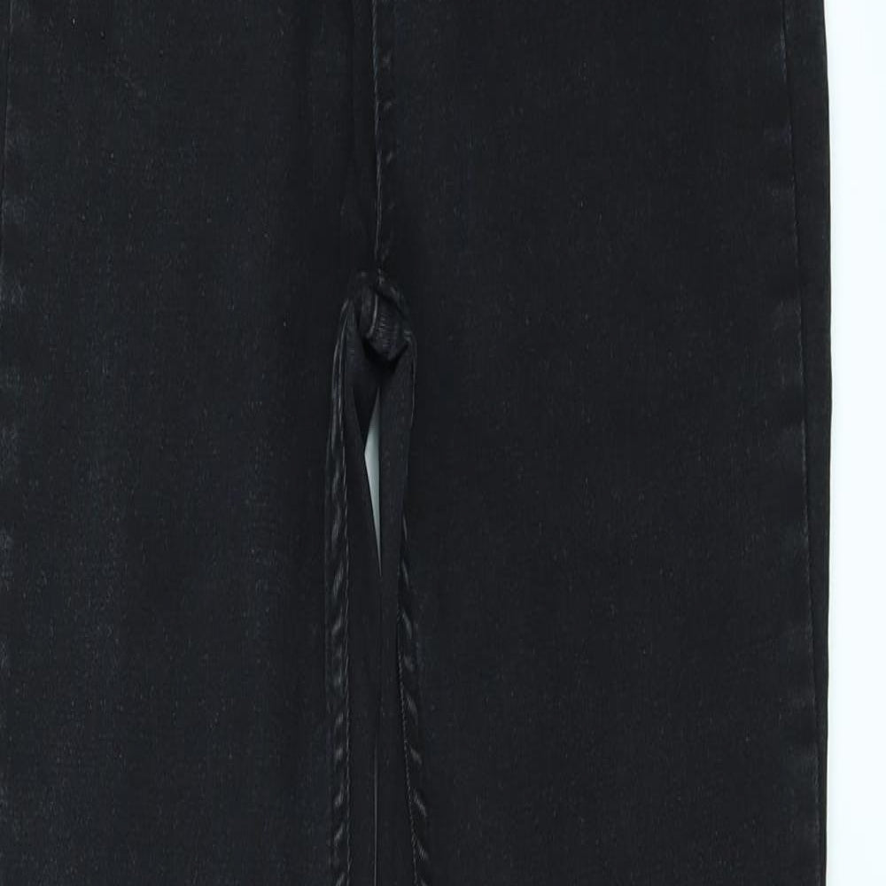 I SAW IT FIRST Womens Black  Denim Flared Jeans Size 8 L30 in