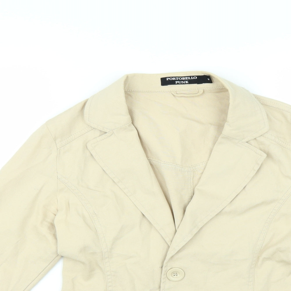 Portobello punk Womens Beige   Jacket  Size 12