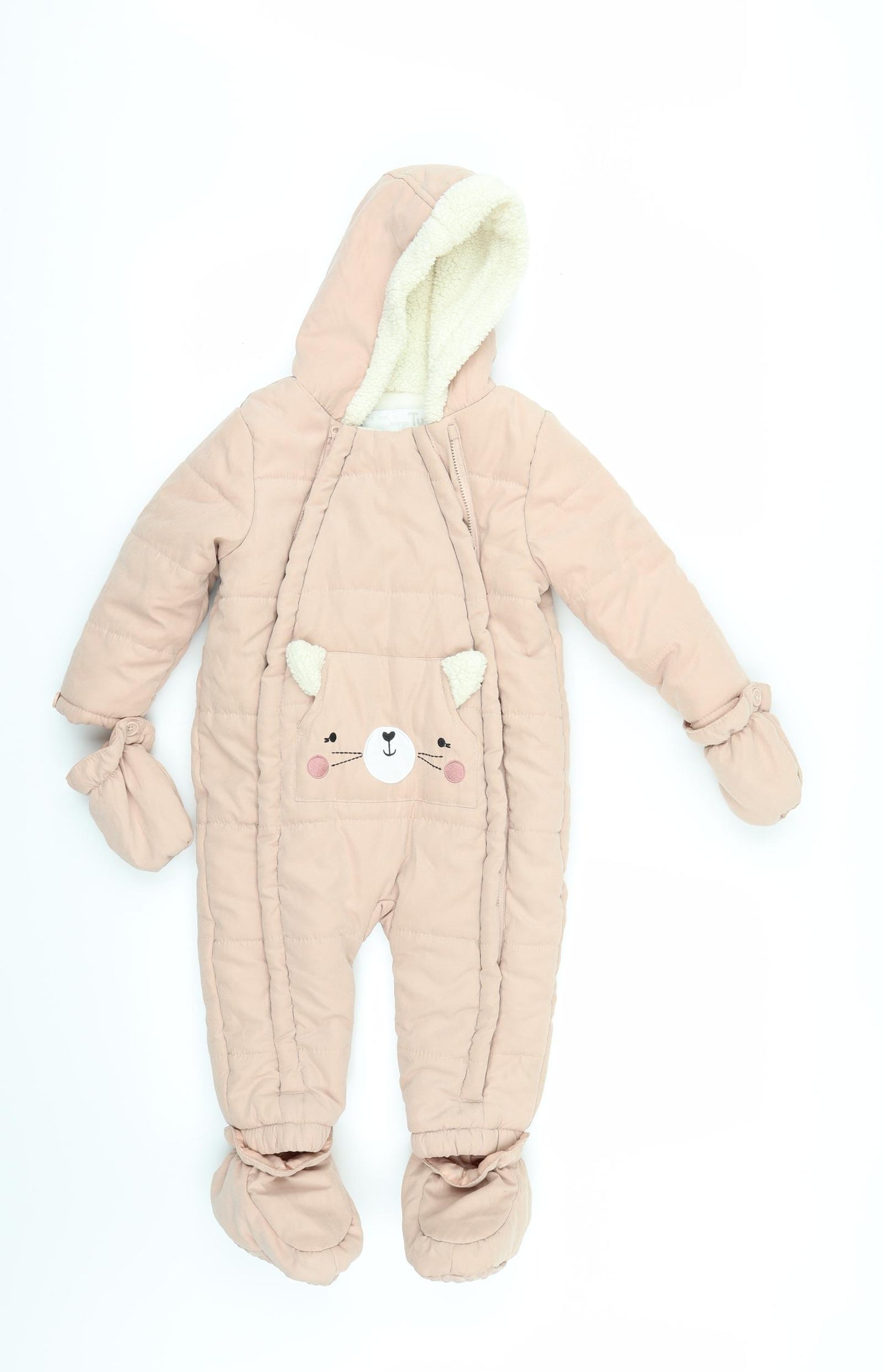 TU Girls Pink   Jacket Snowsuit Size 12-18 Months