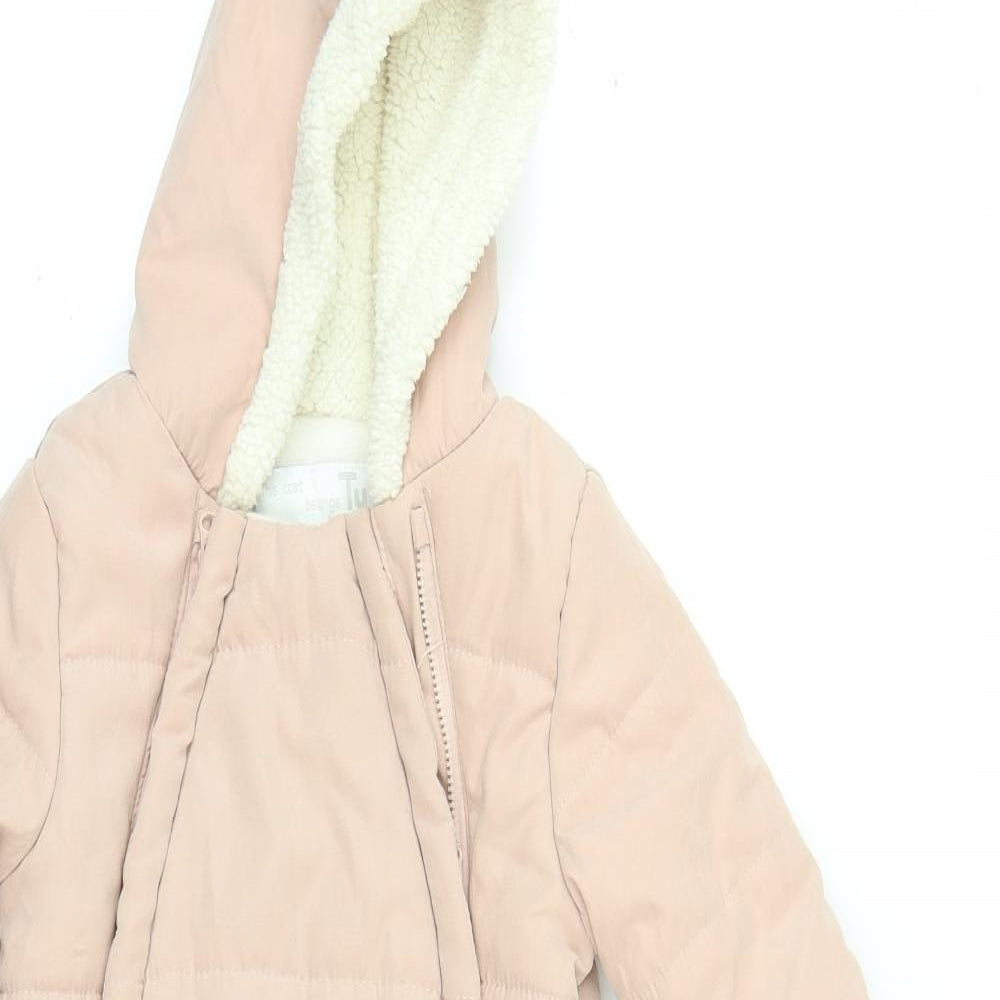 TU Girls Pink   Jacket Snowsuit Size 12-18 Months