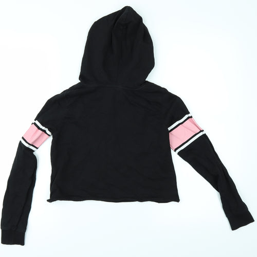 H&M Girls Black   Pullover Hoodie Size 11 Years