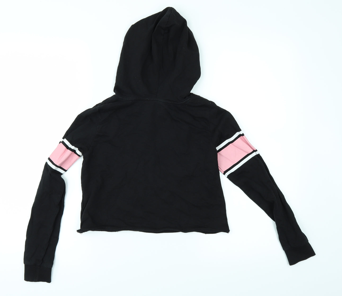 H&M Girls Black   Pullover Hoodie Size 11 Years