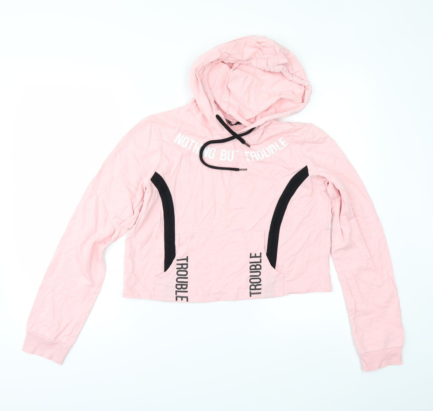 Select Womens Pink   Pullover Hoodie Size 14  - cropped hoodie