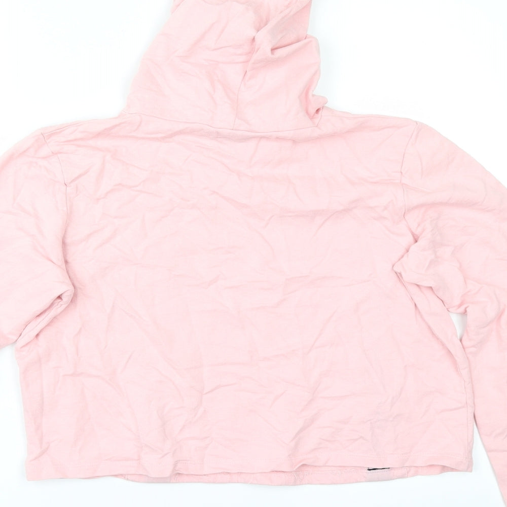 Select Womens Pink   Pullover Hoodie Size 14  - cropped hoodie