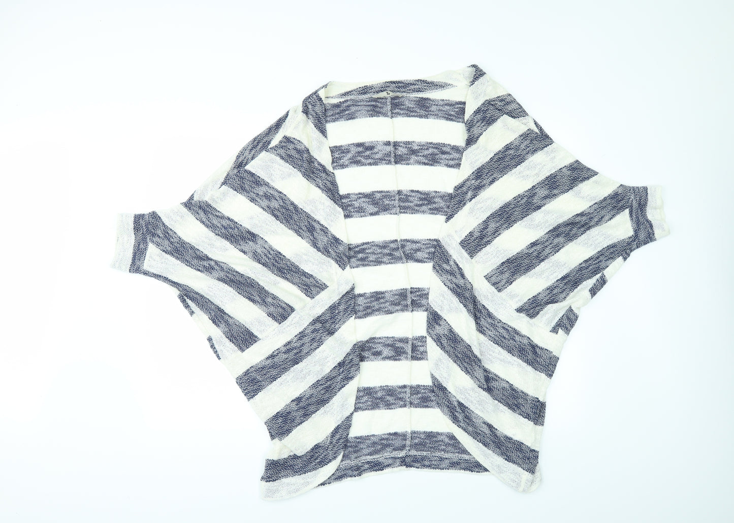 TU Womens Blue Striped  Cardigan Jumper Size 12