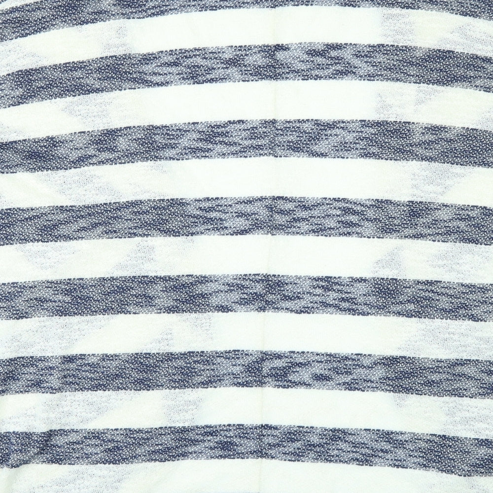 TU Womens Blue Striped  Cardigan Jumper Size 12