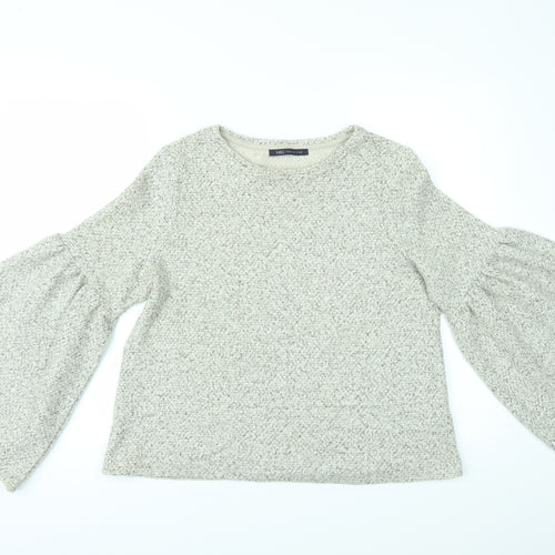 Marks and Spencer Womens Grey   Pullover Jumper Size 2  - flared sleeves