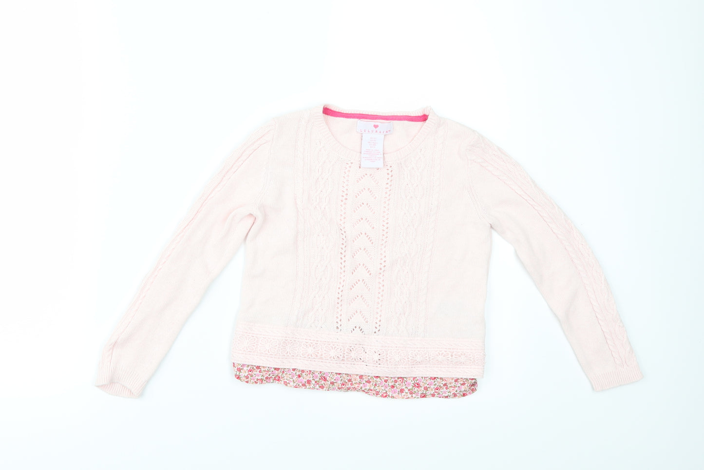 Lulu Rain Girls Pink   Pullover Jumper Size 3-4 Years