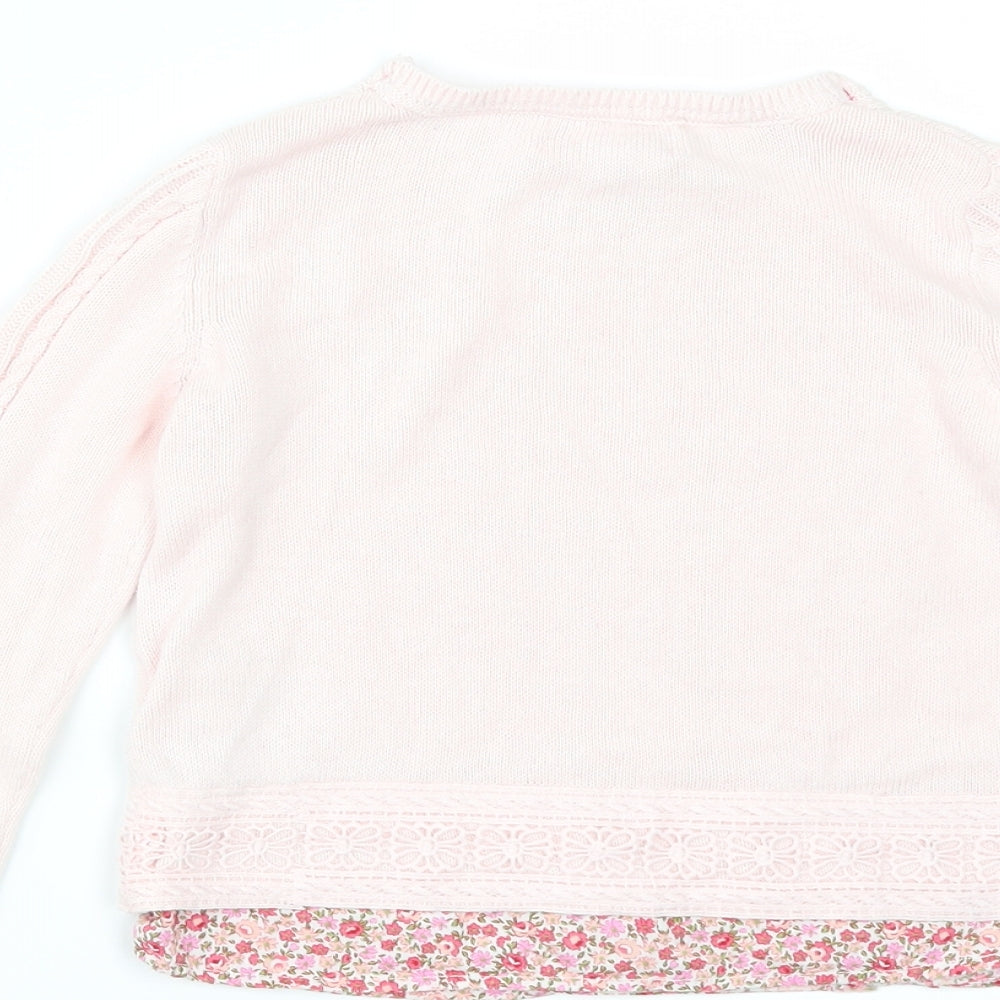 Lulu Rain Girls Pink   Pullover Jumper Size 3-4 Years