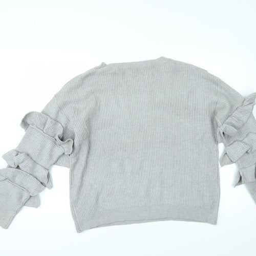 Wild flower Womens Grey   Pullover Jumper Size L  - Sleeve detail