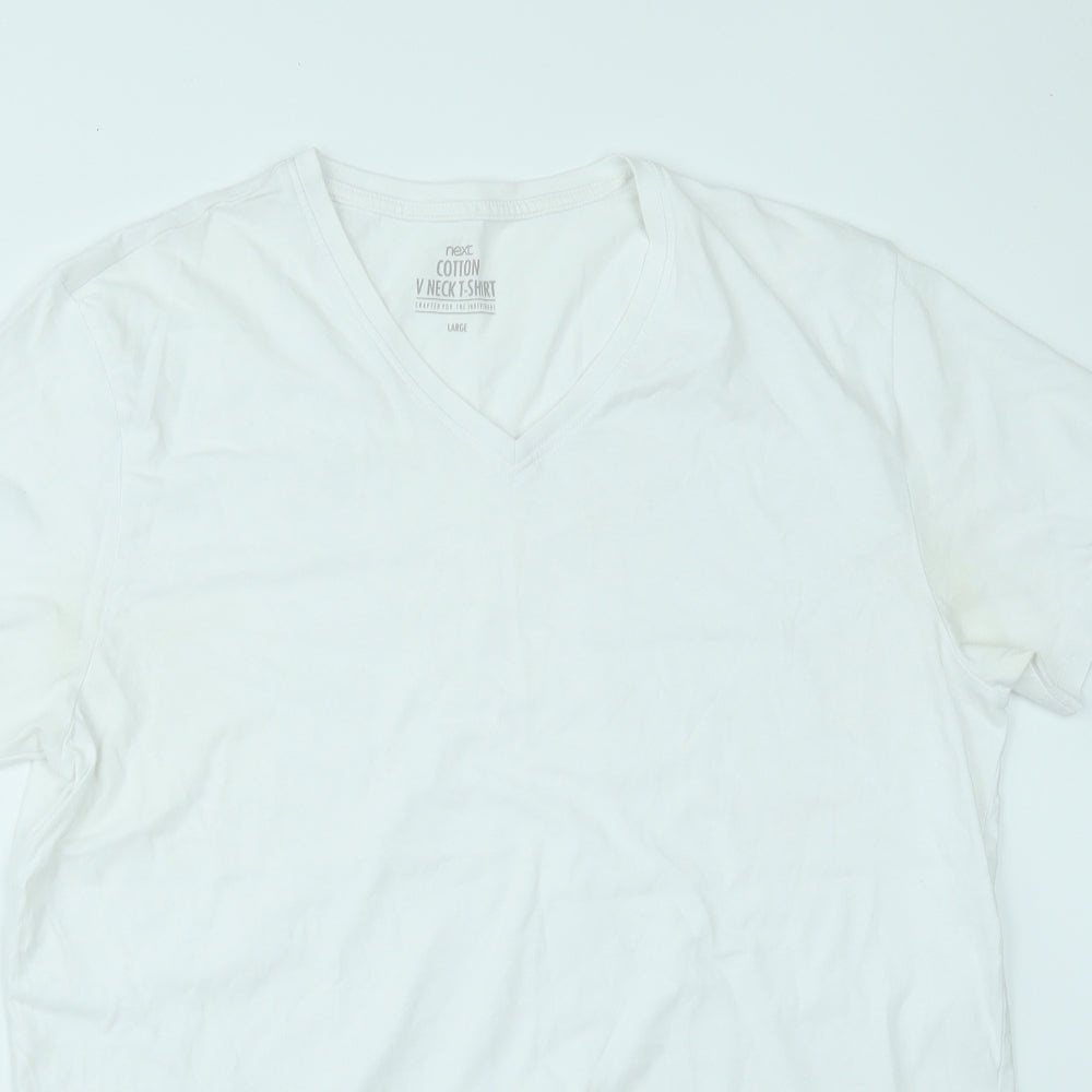 NEXT Mens White    T-Shirt Size L