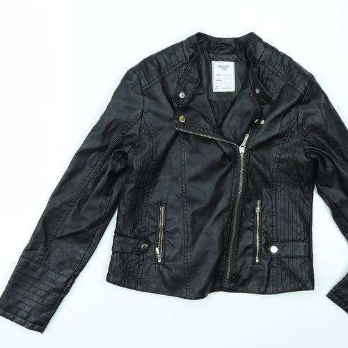 Mayoral Girls Black   Jacket  Size 14 Years  - LEATHER LOOK