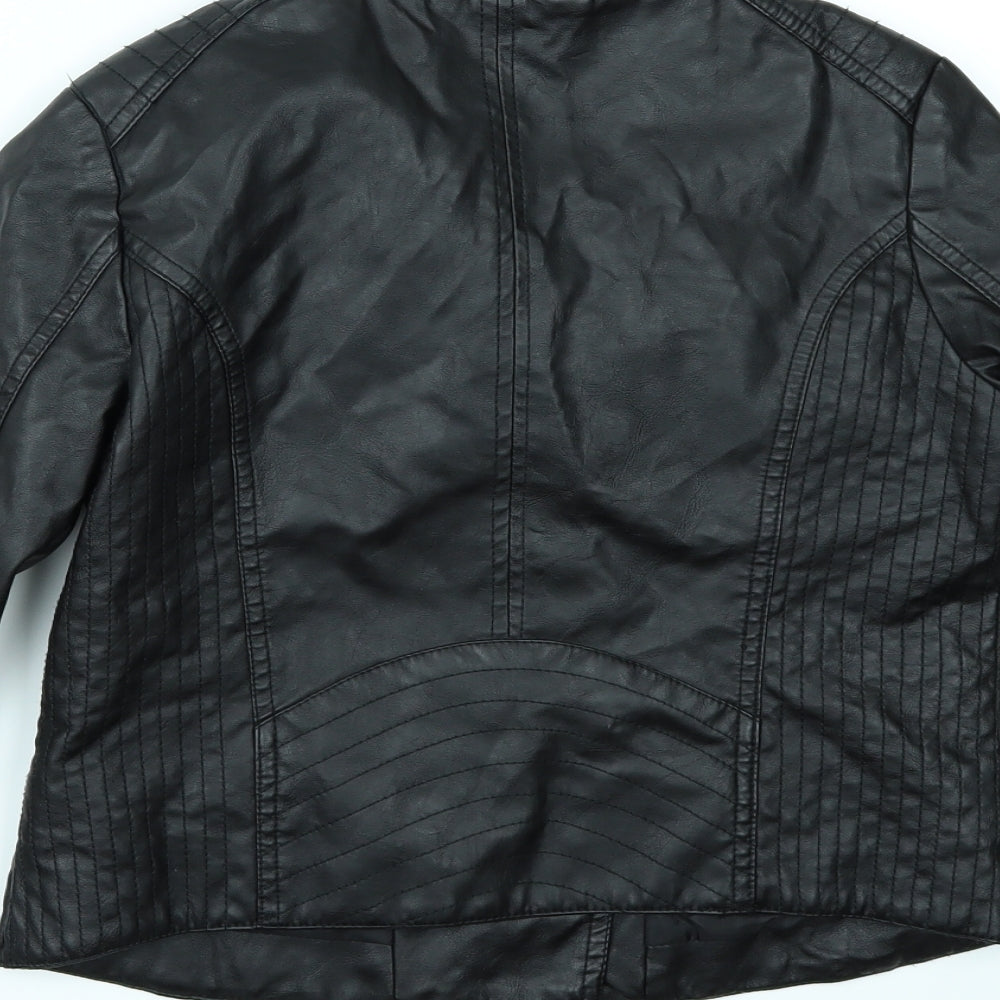 Mayoral Girls Black   Jacket  Size 14 Years  - LEATHER LOOK