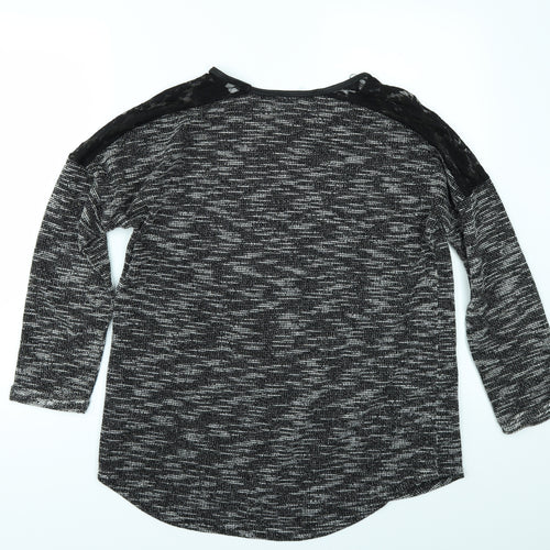 Now Womens Black   Tunic Blouse Size 12